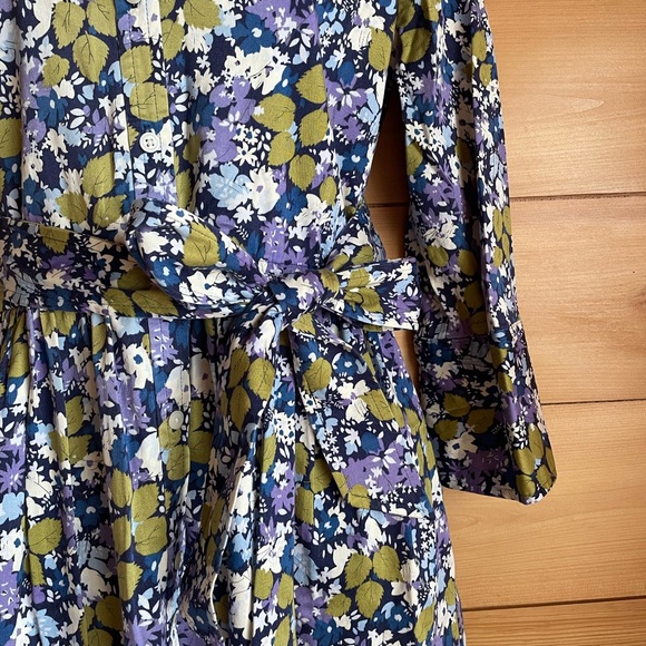 Fabulous floral button down dress with waist tie - Picture 4 of 6